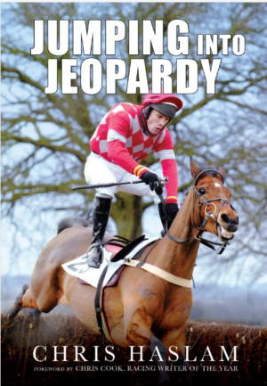 A jockey riding a horse.